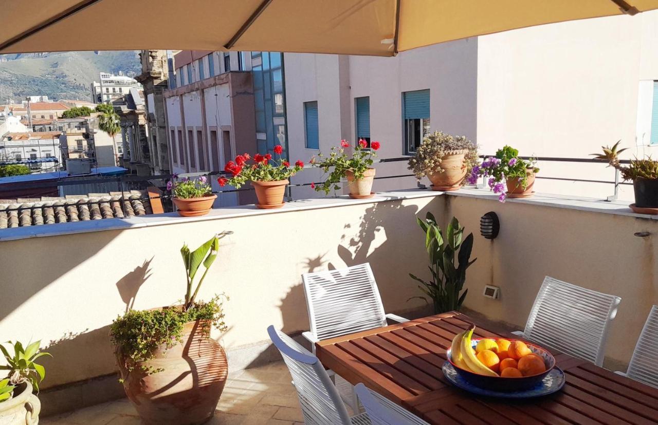 Terrace With View Attic In Old Town Ballarhome Palermo Eksteriør bilde