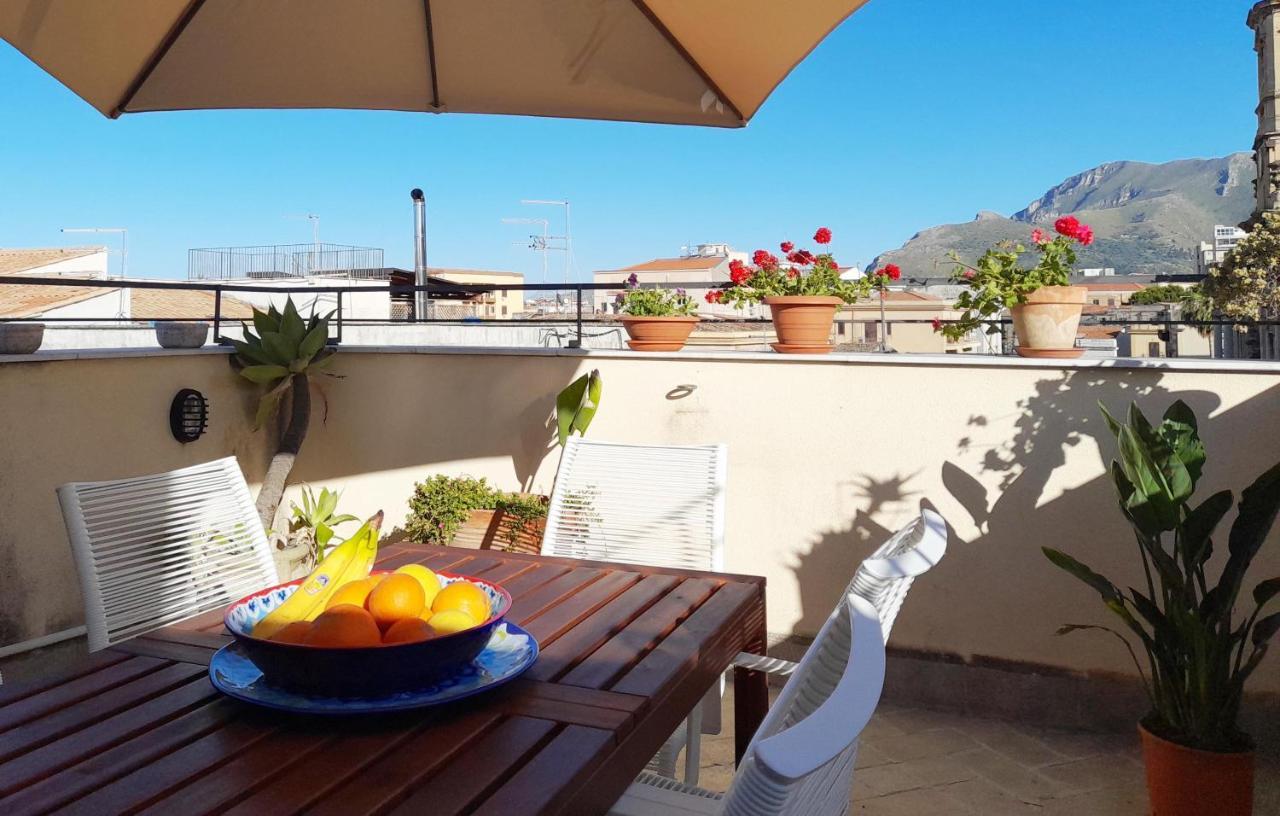 Terrace With View Attic In Old Town Ballarhome Palermo Eksteriør bilde